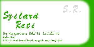 szilard reti business card